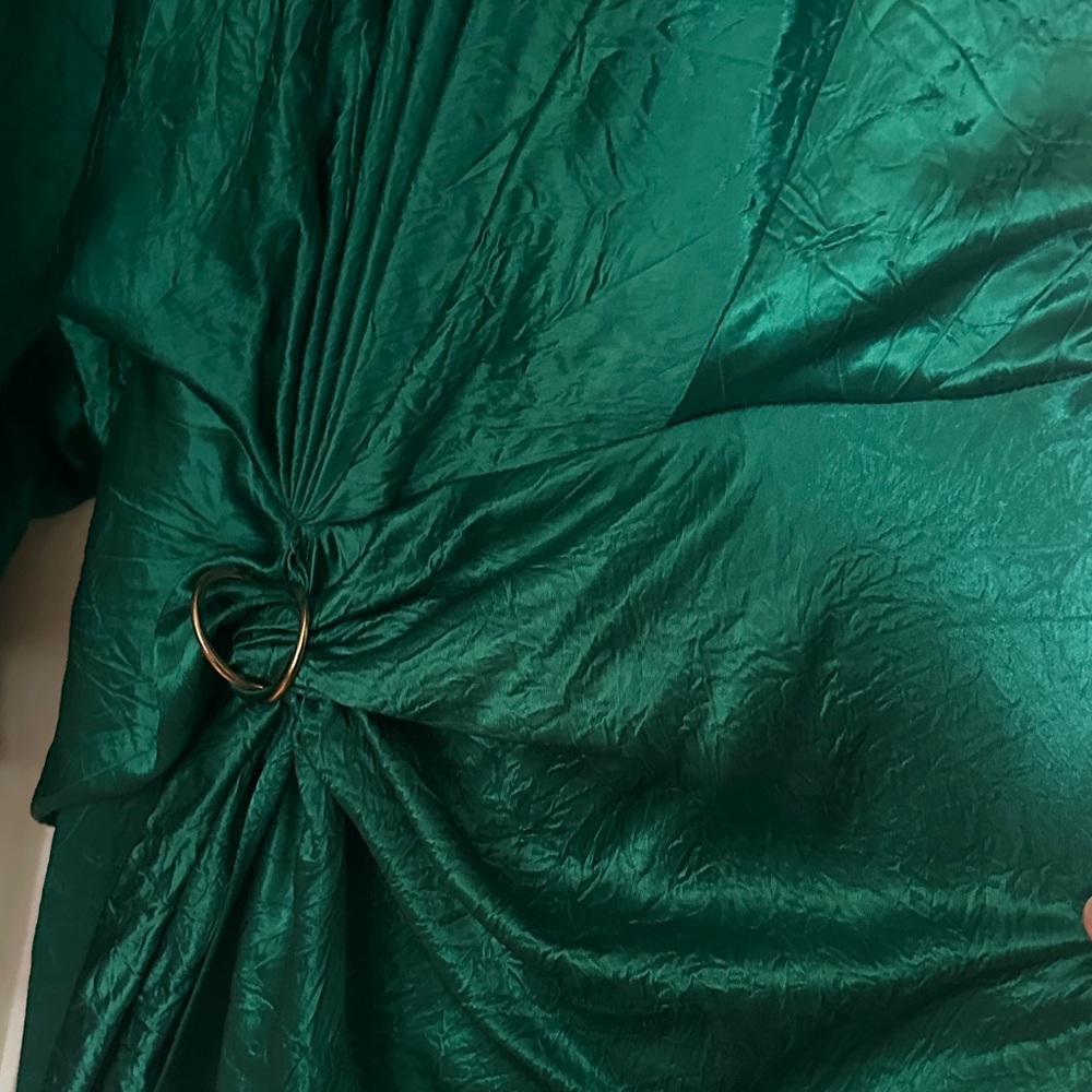 Sies Marjan Emerald Green Draped Dress - Picture 6 of 7